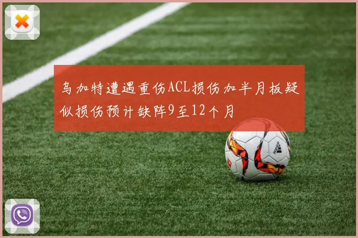 乌加特遭遇重伤ACL损伤加半月板疑似损伤预计缺阵9至12个月